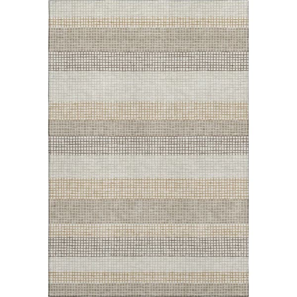 Mayfield Premium Machine Washable Abstract AMF2530 Ivory 10 ft. x 14 ft. Area Rug