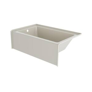 SIGNATURE 60 in. x 36 in. Soaking Bathtub with Left Drain in Oyster