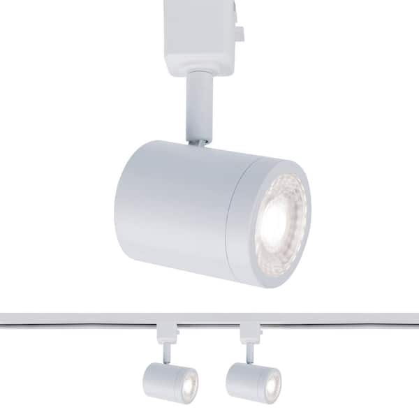 Charge White 5CCT Integrated LED Ceiling Hardwired Fixed Track Cylinder Head, H Track (2-Pack)