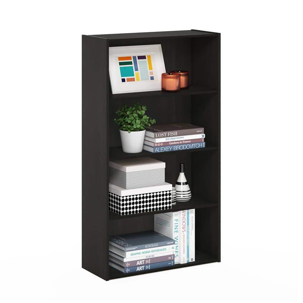 Espresso 4-Tier Engineered Wood Bookcase