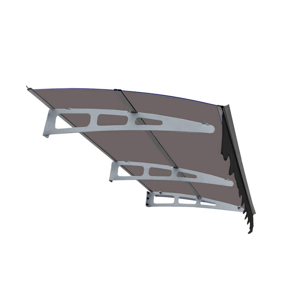 6.6 ft. x 2.8 ft. Brown Gray Window Awnings Door Entrance Canopy Sun Shade Sail with Aluminum Alloy Bracket price history on PriceWatchPro