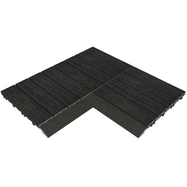 NewTechWood 1/6 ft. X 1 ft. Quick Deck Composite Deck Tile Inside