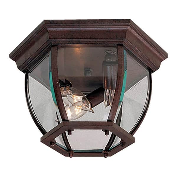 Wyndmere Antique Bronze 3-Light Outdoor Flush Mount