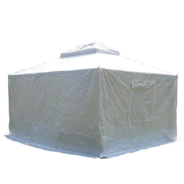 domi outdoor living 12 ft. x 12 ft. Universal Winter Gazebo Cover for Hardtop Gazebos