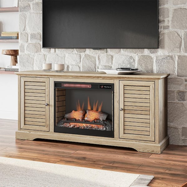 Bridgevine Home Topanga Alabaster TV Stand Fits TV's up to 65 in.