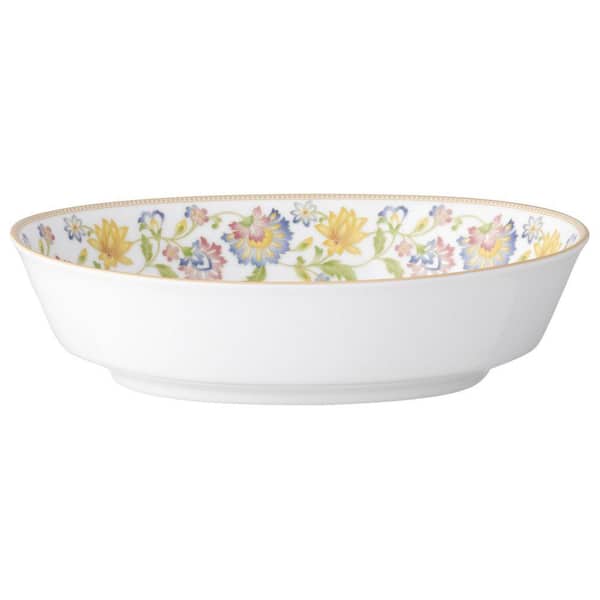 Tusker Garden 32 oz. 9.75 in. (Multi) Porcelain Oval Serving Bowl