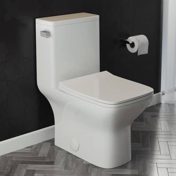 Swiss Madison Carre One-Piece 1.28 GPF Single Flush Square Toilet in White