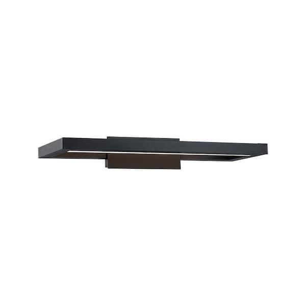 WAC Lighting View 20 in. 1-Light Black LED Vanity Light Bar with Selectable White 2700K-3000K-3500K