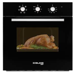 Gasland Chef 24 in. Built-in Single Electric Wall Oven in Black Glass, ETL