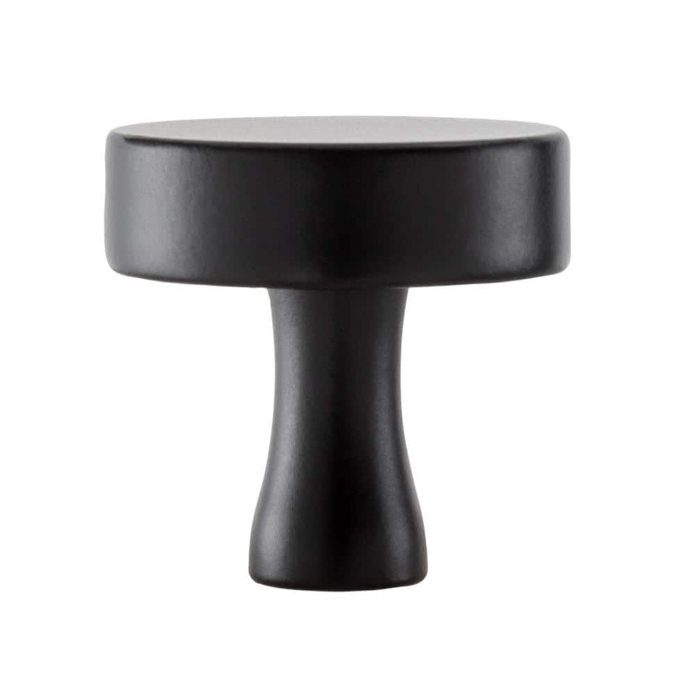 Matte Black Round Zinc Cabinet Knob Multipack