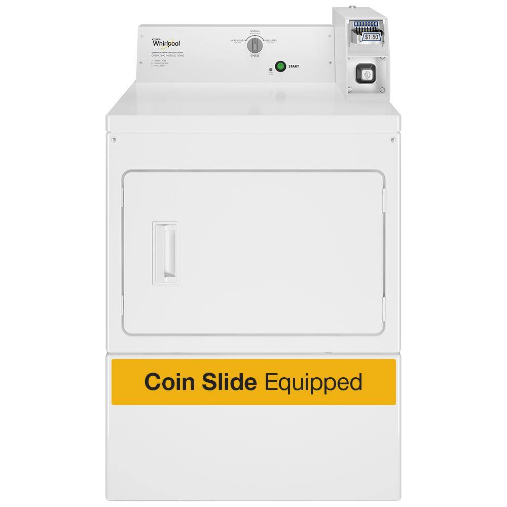 Whirlpool 7.4 cu. ft. 120-Volt White Commercial Gas Vented Dryer