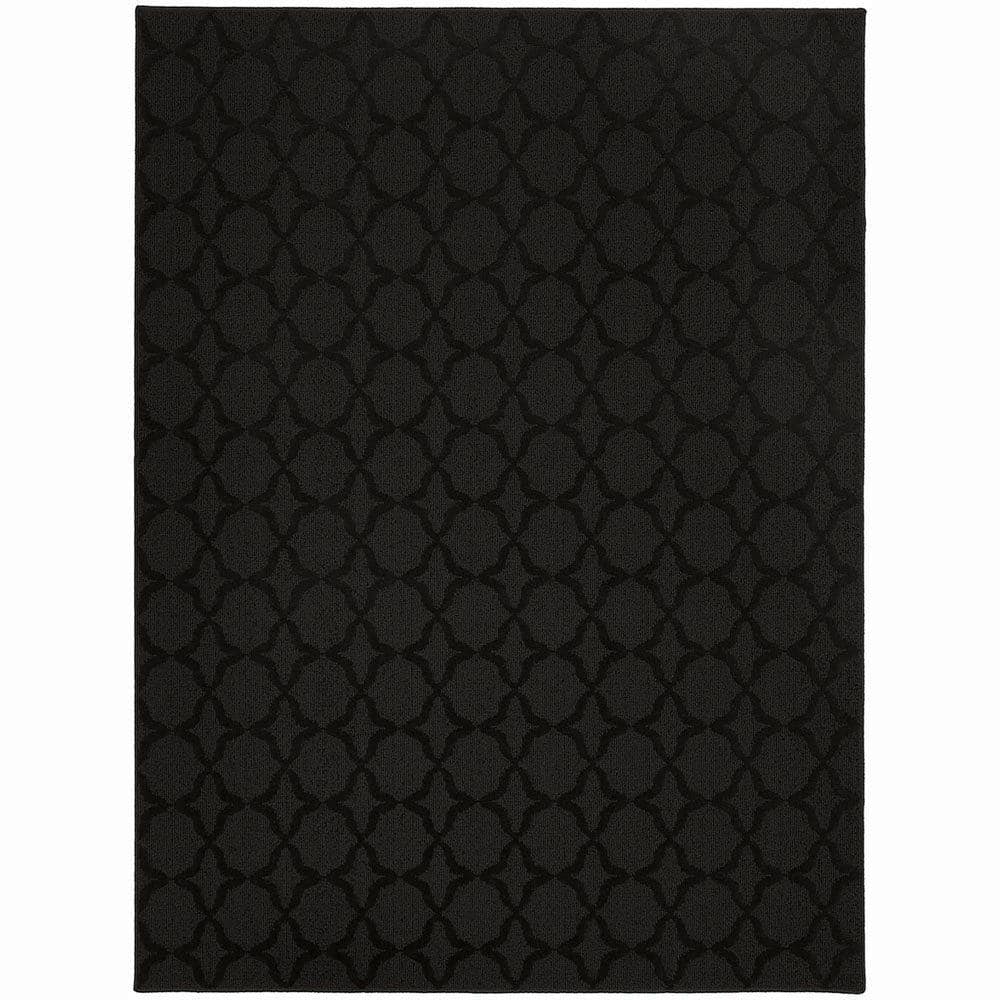 Garland Rug Sparta Black 8 ft. x 10 ft. Area Rug CL10RA769615 The