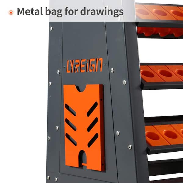 FIROMO CAT40 CNC Tool Carrier-100CAP 5-Tier CNC Rolling Cart with