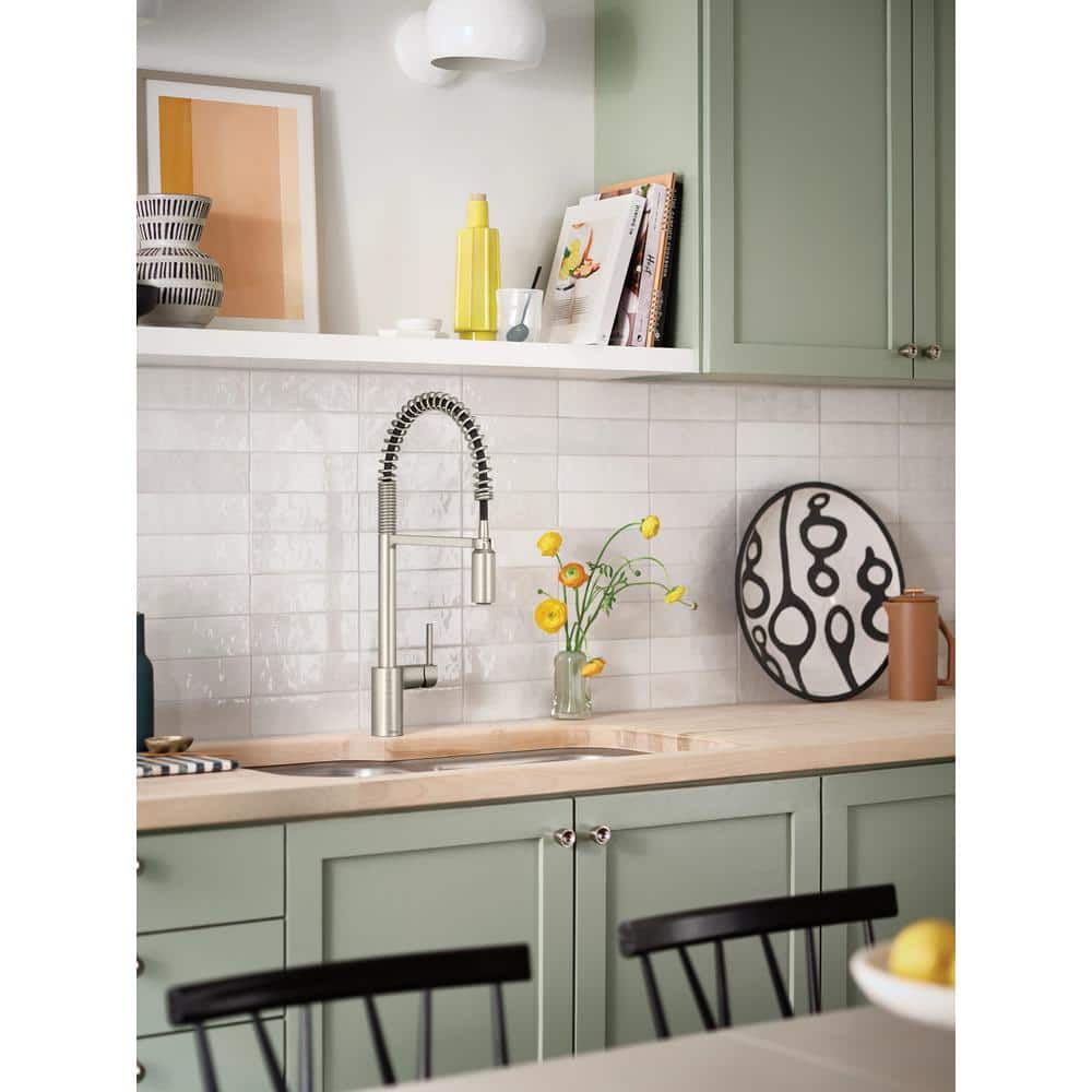 Stainless Steel Modern Pull-Down Kitchen Faucet with Spring Spout