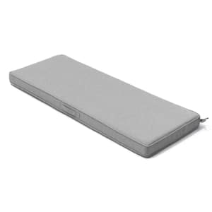 48 in. x 18.5 in. Leisure Outdoor Bench Cushion in Light Gray