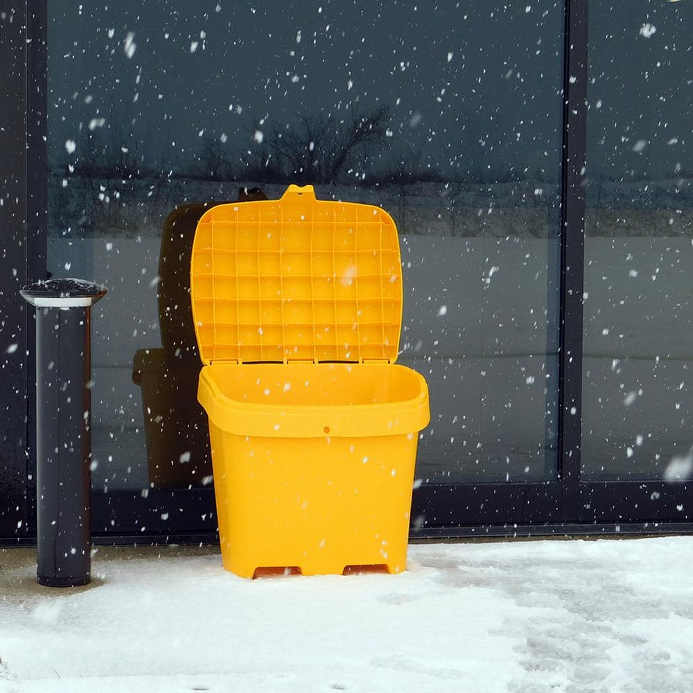 Yellow Lockable Plastic Outdoor Deck Storage Box