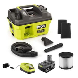 ONE+ 18V LINK Cordless 3 Gal. Wet/Dry Vacuum Kit w/ 4.0 Ah Battery, Charger, Replacement Filter, & Foam Filter (2-Pack)
