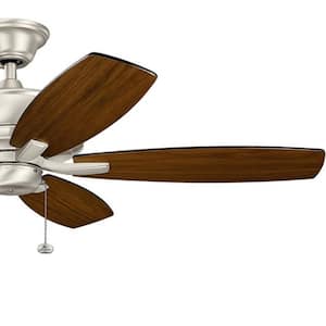 Terra 52 in. Indoor Brushed Nickel Downrod Mount Ceiling Fan with Pull Chain