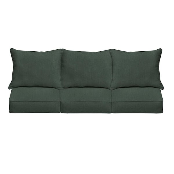 1101Design 22.5 in. x 22.5 in. Deep Seating Indoor/Outdoor Couch Pillow and Cushion Set in Sunbrella Cast Ivy