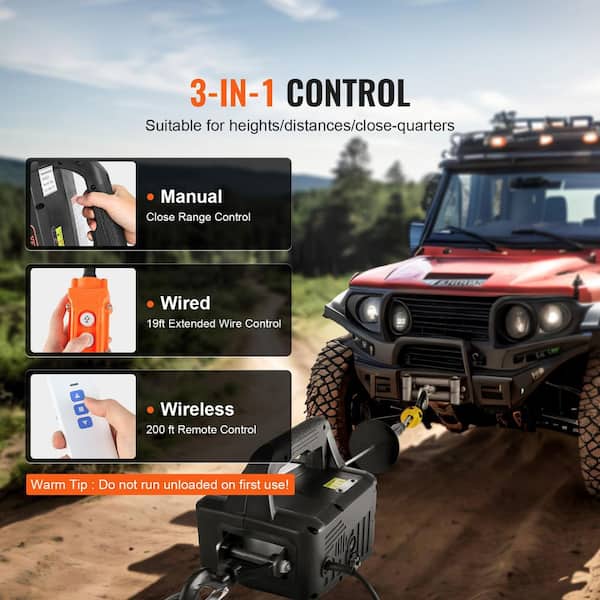 3-in-1 Electric Hoist Winch, 1100 lbs. 1500W Portable Power Winch Crane, 110V/120V 22.9 ft. Lifting Height, 13 ft. /min