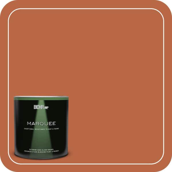 BEHR MARQUEE 1 qt. Home Decorators Collection #HDC-FL15-01 Pumpkin Drizzle Semi-Gloss Enamel Exterior Paint & Primer