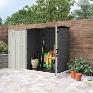 5 ft. 10.5 in. x 3 ft. 8.25 in. x 6 ft. 5.5 in. Extra-Large Plastic Vertical Shed