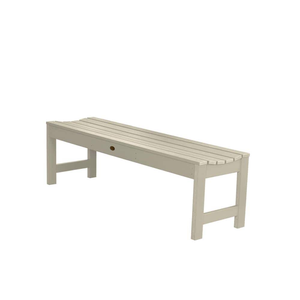 Lehigh 5ft Whitewash Eco-Friendly Backless Bench