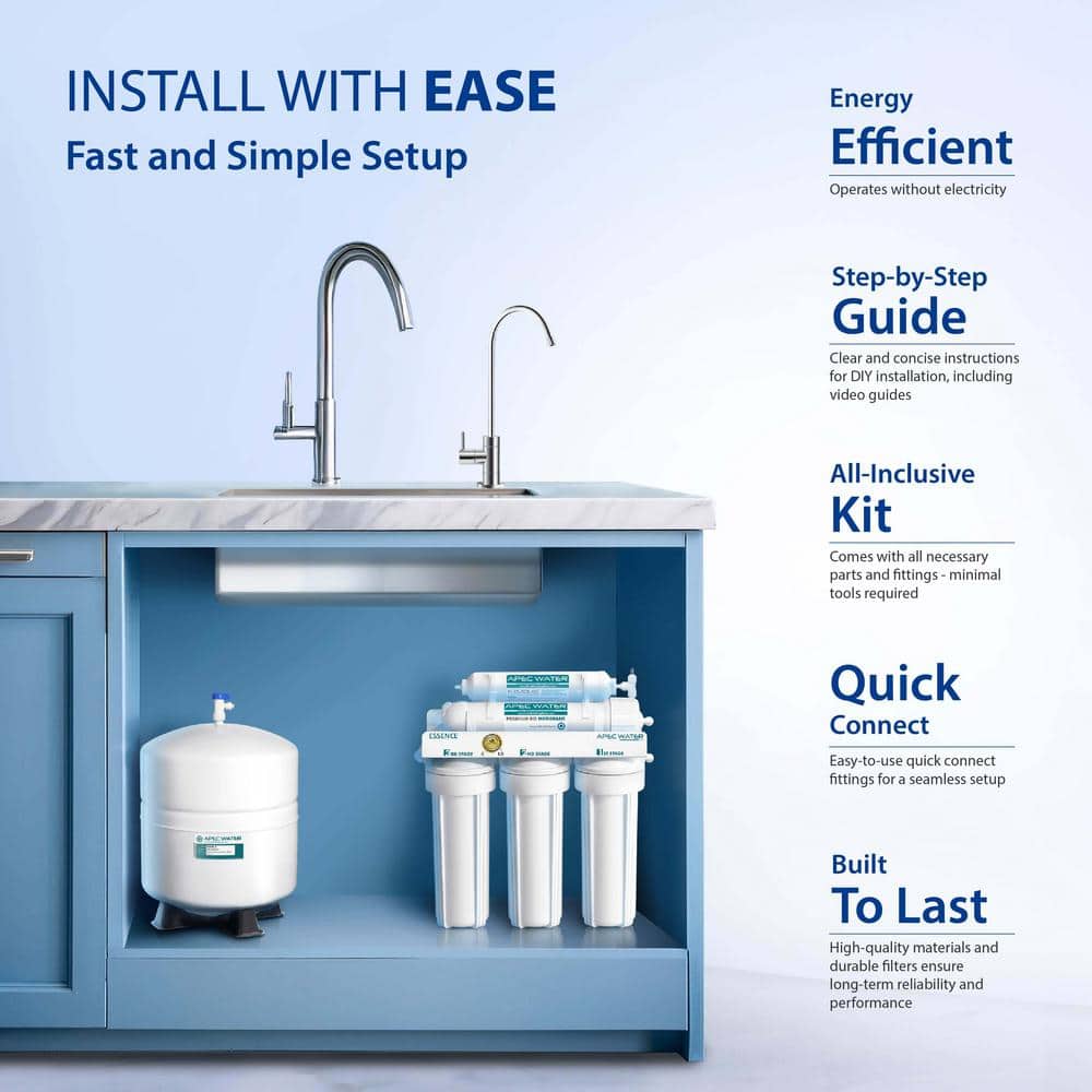 APEC 5-Stage White Reverse Osmosis Water Filtration System
