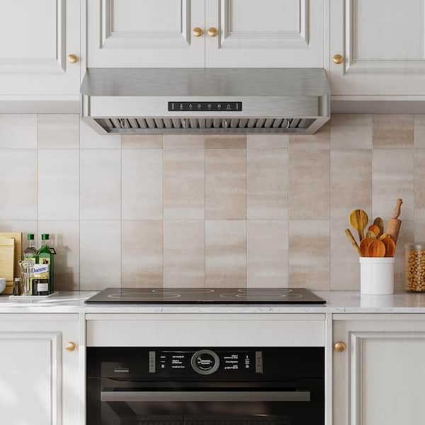 30 in. 600CFM Ducted Under Cabinet Range Hood in Stainless Steel in Low Noise with 3-Way Venting and LED Lights