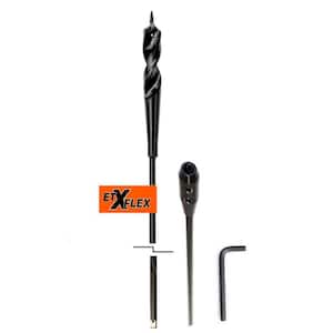 X FLEX Screw Point 3/4 in. x 54 in. Bit, 1/4 in. x 36 in. 3-Piece Extension Kit Extension and Allen Wrench