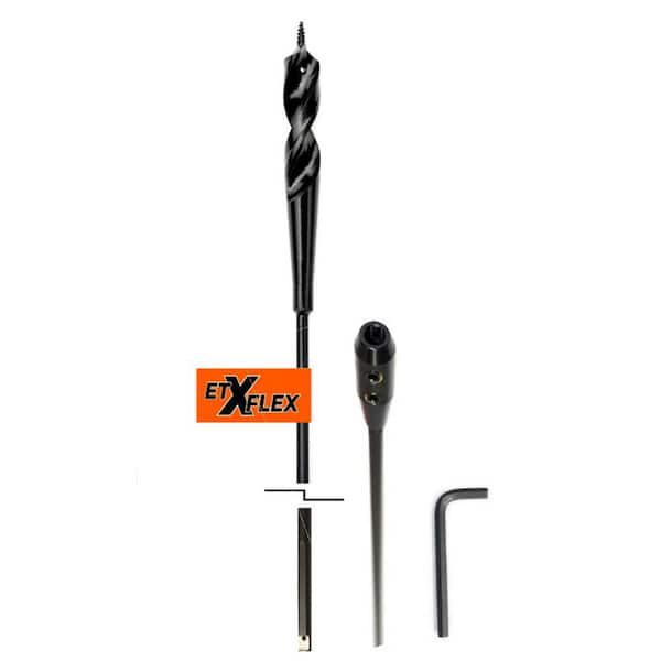 Eagle Tool US X FLEX Screw Point 3/4 in. x 54 in. Bit, 1/4 in. x 36 in. 3-Piece Extension Kit Extension and Allen Wrench
