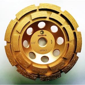 4.5 in. Double Row Diamond Grinding Cup Wheel for Concrete and Mortar