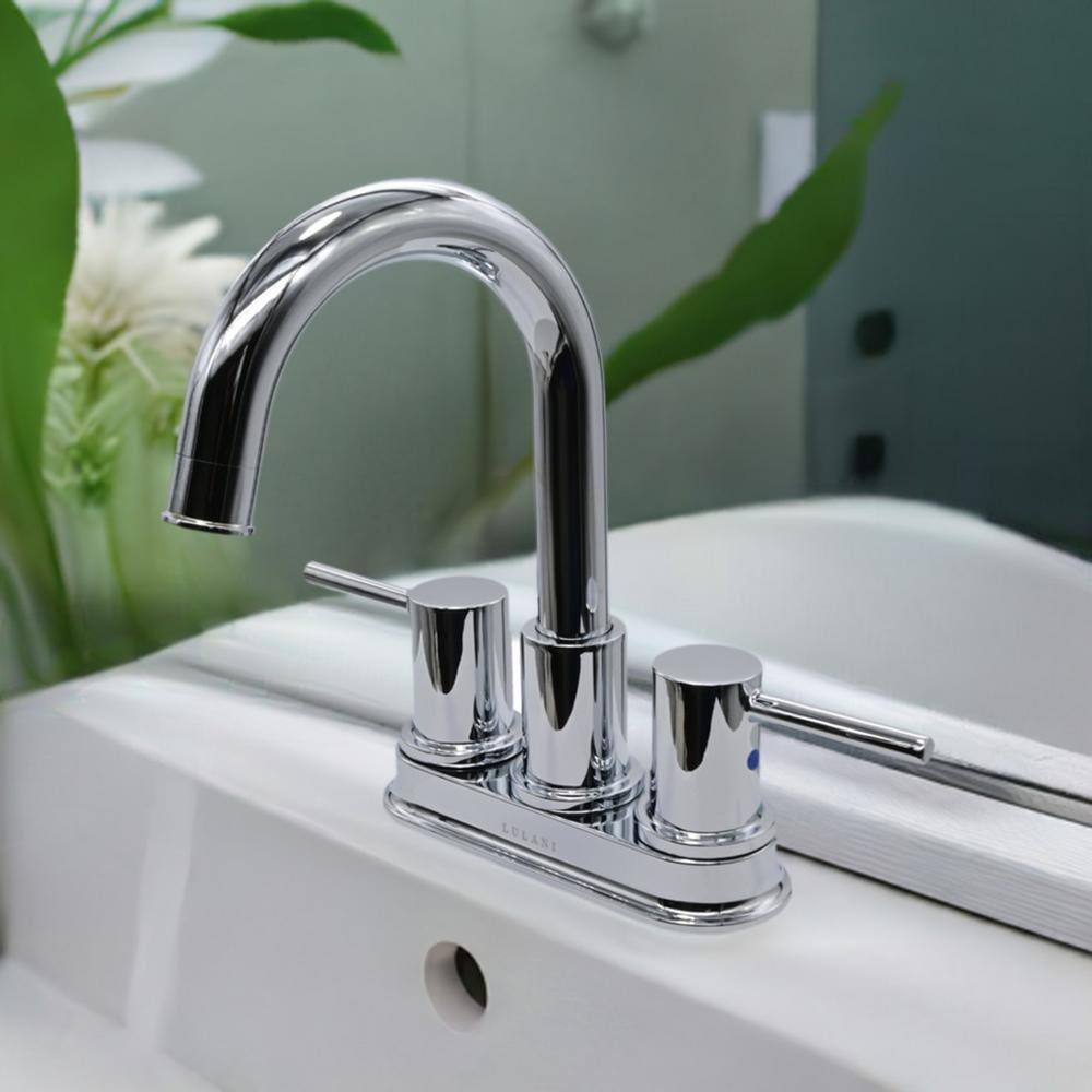St. Lucia Chrome 4" Centerset Bathroom Faucet