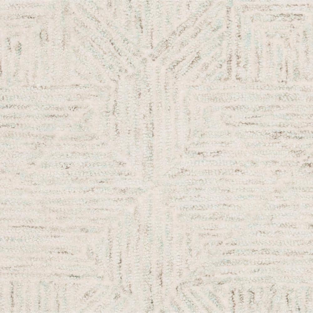 Handmade Light Blue Wool 4' x 6' Tufted Abstract Area Rug
