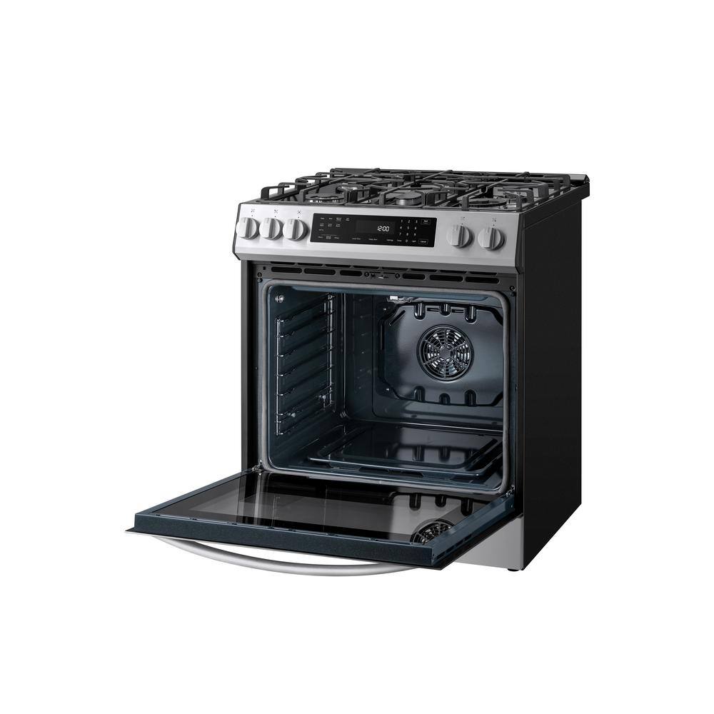 30-inch Stainless Steel Freestanding Gas Range with Convection and Self-Cleaning