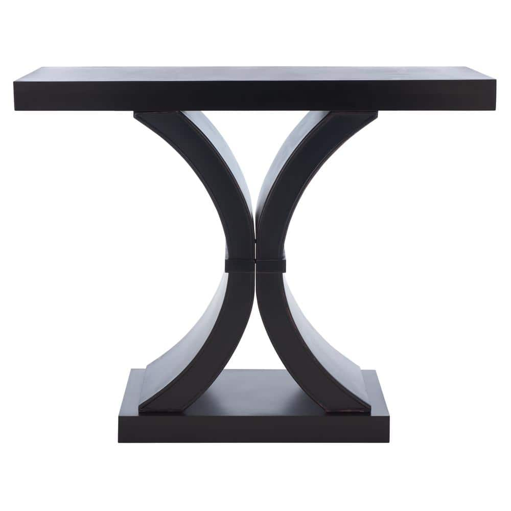 SAFAVIEH Dryden 39.5 In. Black Rectangle Wood Console Table AMH1509E ...