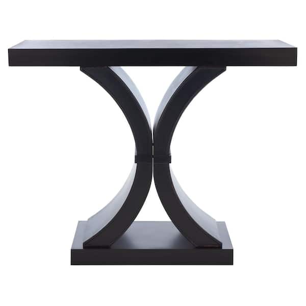 SAFAVIEH Dryden 39.5 in. Black Rectangle Wood Console Table