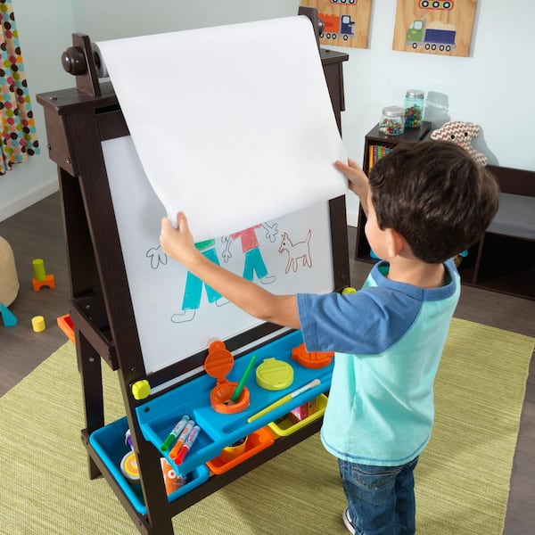Universal Foldable Double-Sided Dry Erase Easel, Two Configurations, White  Board: 29 x 41