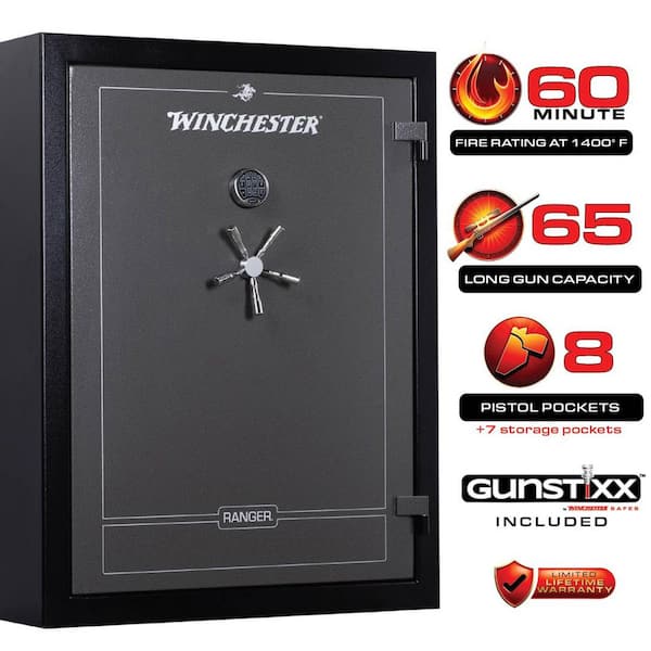 Ranger 66.5 cu. ft. 70-Gun 60 Minute Fire Rating UL Listed Electronic Lock Two-Tone Black and Slate