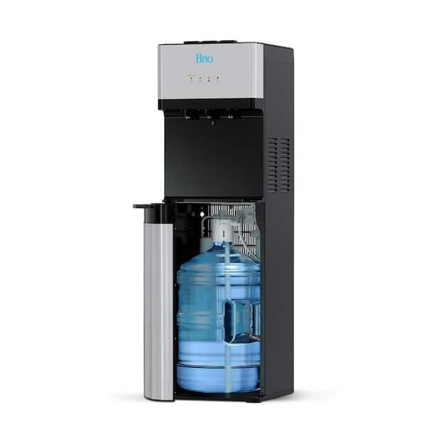 Brio CLNLPOU520SCF2 520 Self-Cleaning No-Line Tri-Temperature Bottom Loading 2-Stage Filtration Water Cooler Dispenser - 3
