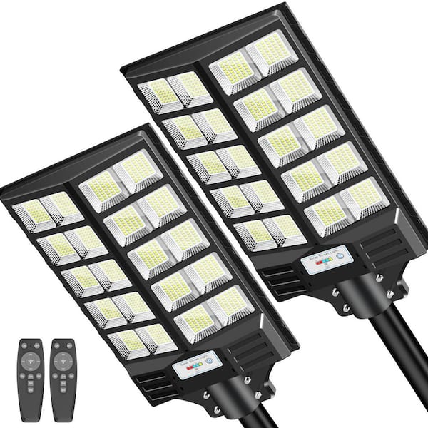 3500-Watt Equivalent 300000 Lumens 240° Black Motion Sensing Dusk to Dawn Integrated LED Area Light 2-Pack
