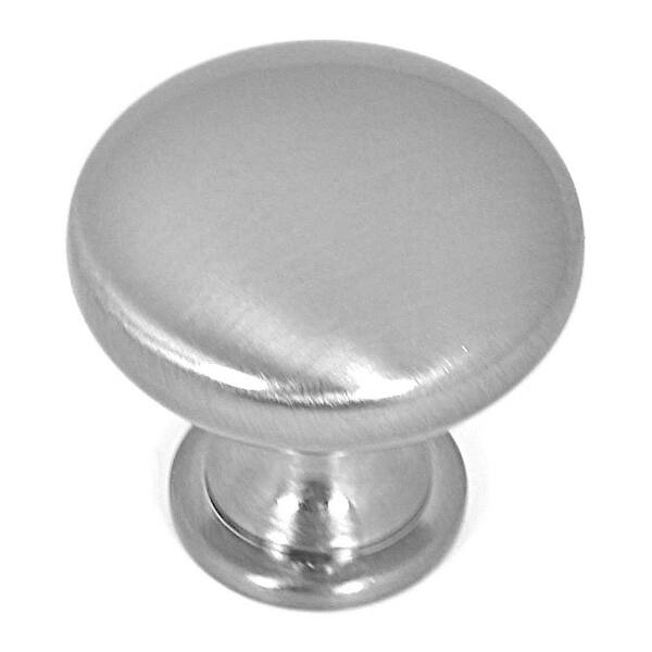 Stone Mill Hardware 1.25 in. Satin Nickel Round Cabinet Knob (Pack of 10)