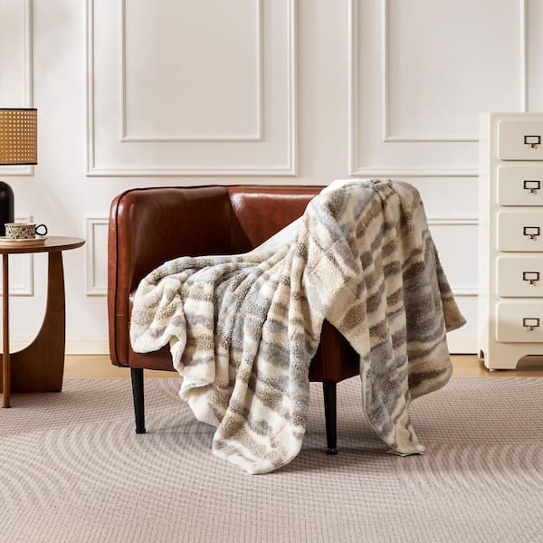 Multitone Patchwork Boucle Throw Blanket 50 x 60