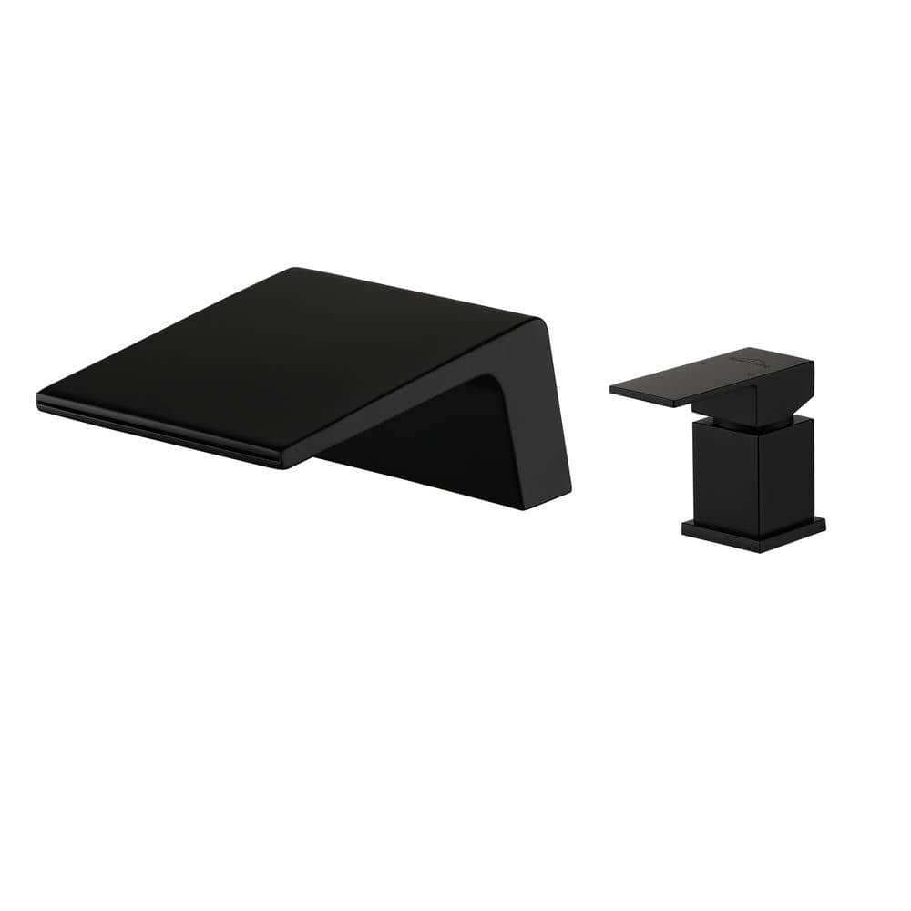 8 in. Widespread Single Handle Bathroom Faucet with cUPC Hose in Matte Blac