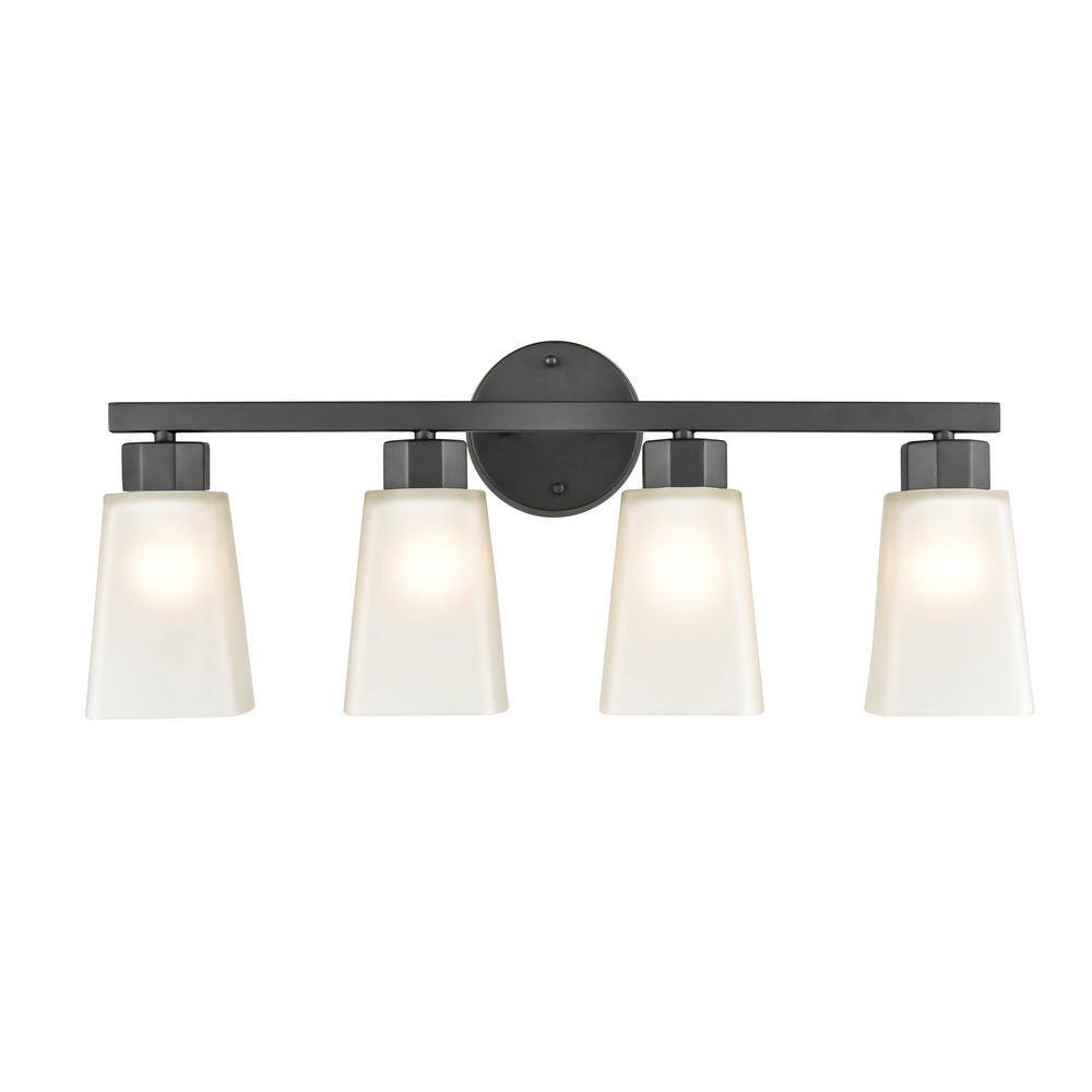 Coley Matte Black 4-Light Outdoor Vanity Fixture