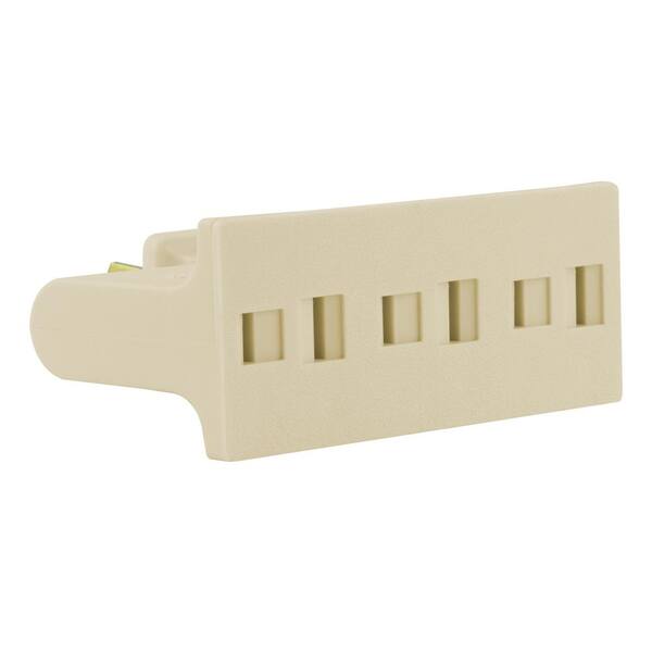 GE 3Outlet Wall Hugger Polarized Swivel Tap, Light Almond 54182 The