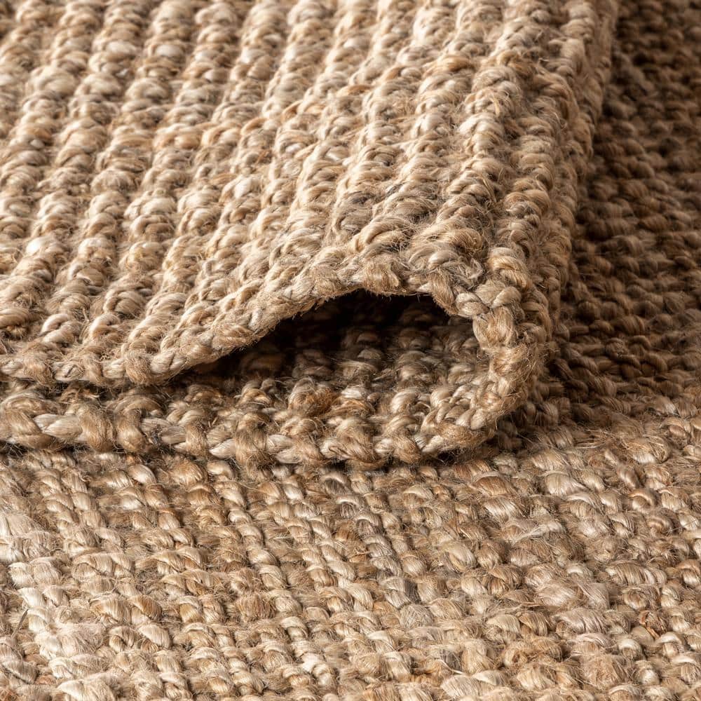 Braided Blue Handmade Reversible 4' x 6' Jute Rug