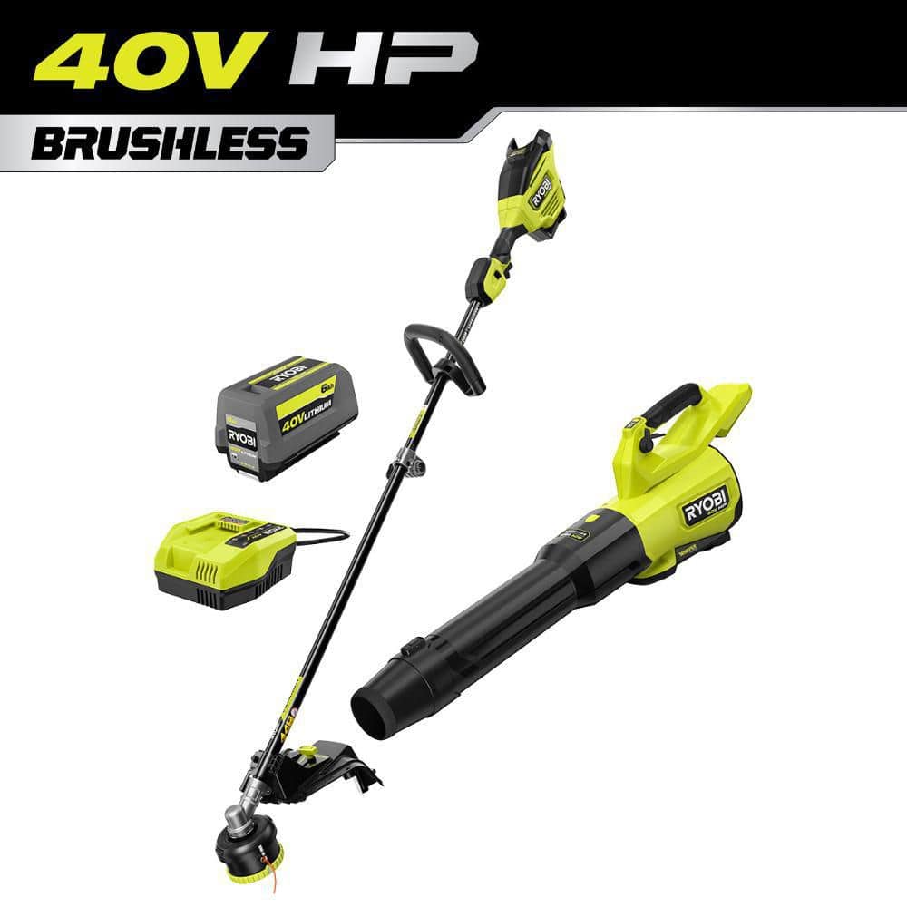 "40V HP Brushless 17"" Cordless String Trimmer & 800 CFM Blower Combo Kit w/ Edger, Trimmer Line, 6.0 Ah Battery & Charger" price history on PriceWatchPro