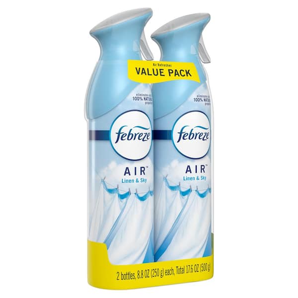 Febreze Odor-Fighting Air Freshener, Linen & Sky, 8.8 Ounce - 2 Count (Pack  of 1)