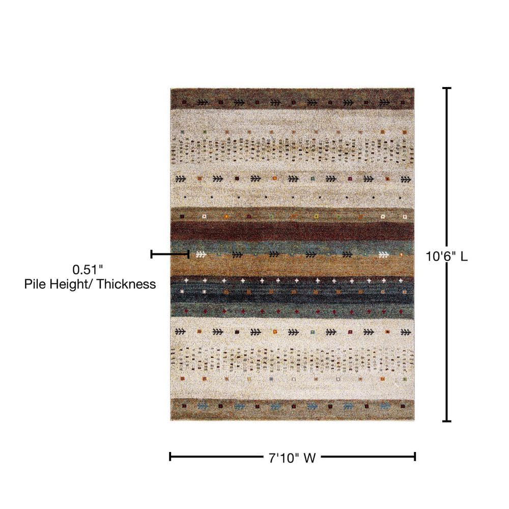 Diamond Gabbeh Beige 8 ft. x 11 ft. Area Rug - thumbnail 6